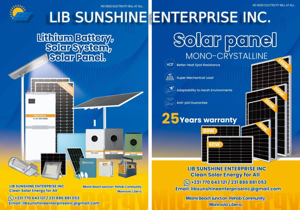 Solar System Set Solar Panel Electric and Electronics Supplier in Liberia